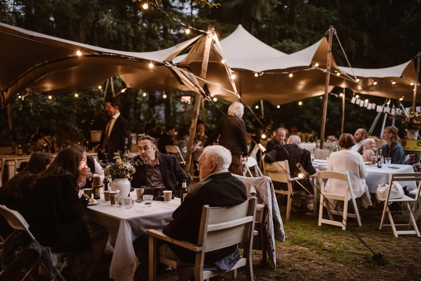 Stretch tent wedding ceremony